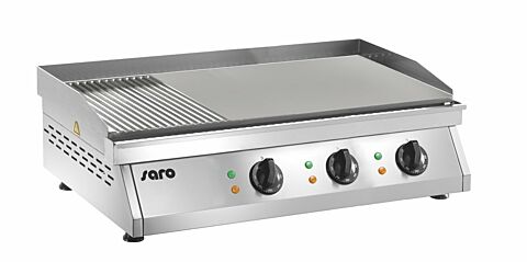SARO Griddleplatte (gerillt + glatt) FRY TOP GH 760 R-Gastro-Germany
