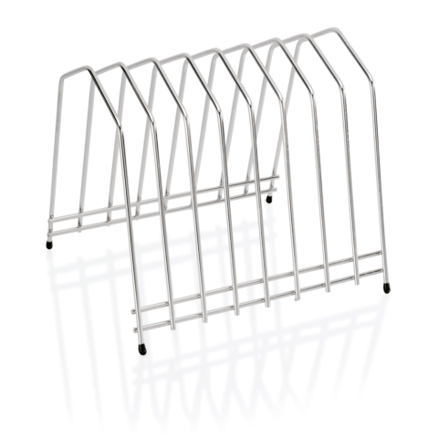 Schneidbretthalter für 8 Bretter bis max. 3 cm, 29,5 x 26 x 26 cm, Chromnickelstahl