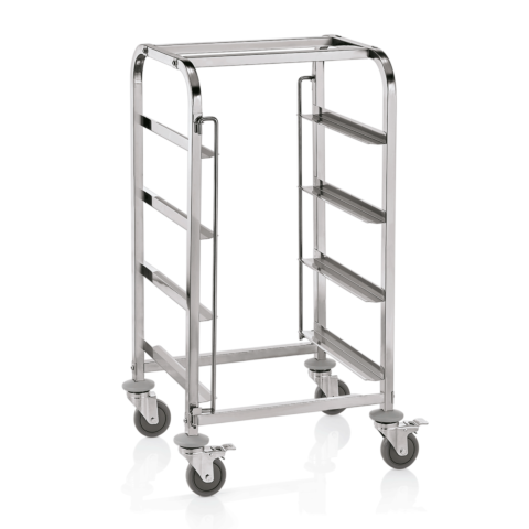 
Transportwagen für Spülmaschinenkörbe Breite 560 mm mit 4 Schienen