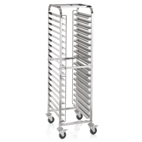 Tablett-/Regalwagen für 18 Backbleche 60x40cm