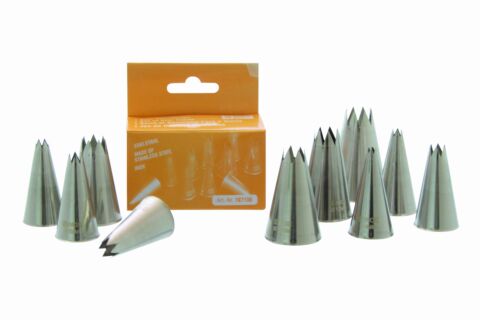 SCHNEIDER Sterntüllen im Satz, Edelstahl, Inhalt: 10 Sterntüllen