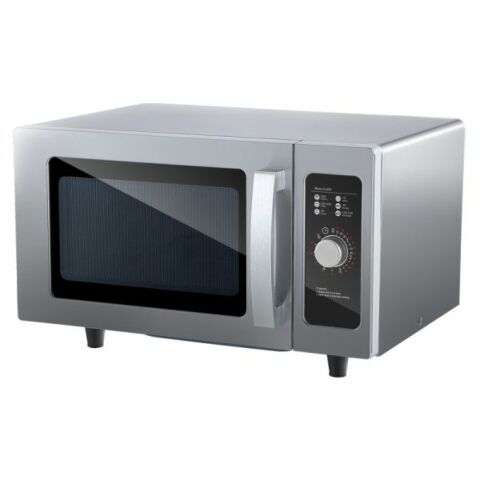 Mikrowelle manuell Edelstahl 900 Watt, 25 Liter, ohne Drehteller