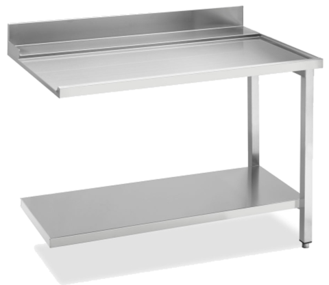 Ablauftisch Breite 120cm mit Grundboden, Anbau rechts