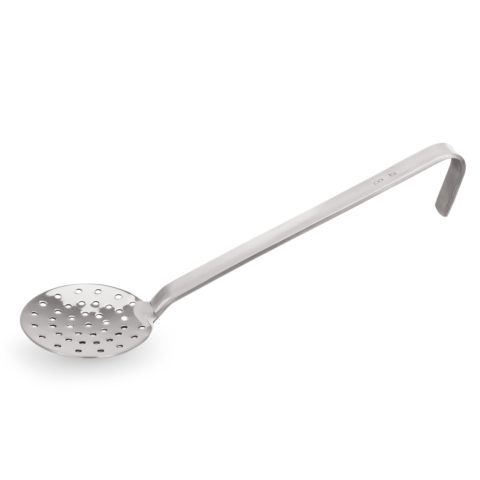 Schaumlöffel KITCHEN TOOL 2085, Ø 12 cm, 23 cm, Perforierung Ø 4 mm, Chromnickelstahl