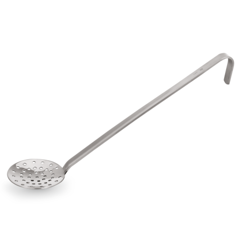 Schaumlöffel KITCHEN TOOL 2085, Ø 10 cm, 32 cm, Perforierung Ø 4 mm, Chromnickelstahl