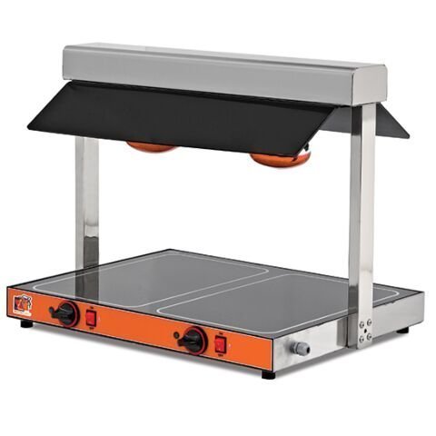 MASTRO Warmhalteplatte 2x GN 1/1 mit 2 Halogenlampen