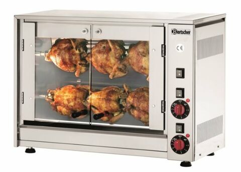Bartscher Elektro Hähnchengrill P6, 2 Spieße für 6 Hähnchen-Gastro-Germany