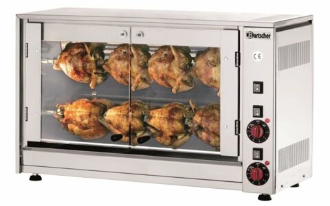 Bartscher Elektro Hähnchengrill P8N, 2 Spieße für 8 Hähnchen-Gastro-Germany