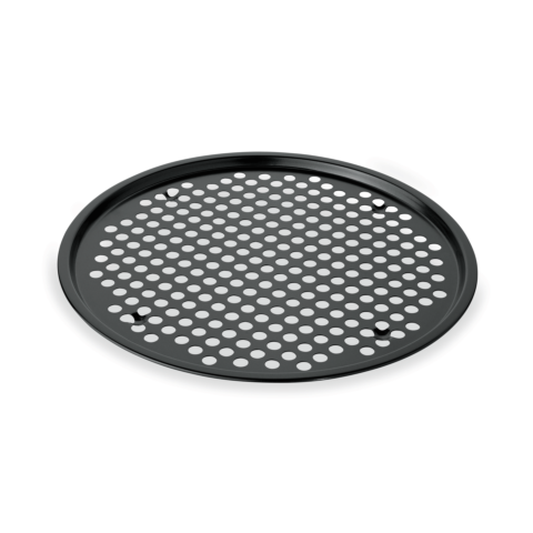 Pizzablech mit Antihaftbeschichtung, Ø 33 cm, Perforierung Ø 9 mm, Stahl