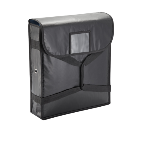 Isoliertasche, für 2 Pizzen, 46 x 46 x 11 cm, schwarz, Kunststoff, Aluminium