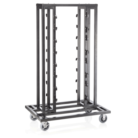 Transportwagen für Abgrenzungspfosten bis Ø 6 cm, 120 x 80 x 193 cm, Stahl