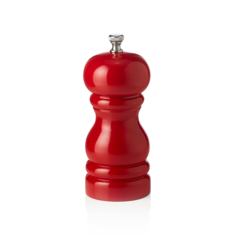 Pfeffermühle mit Keramikmahlwerk CLASSIC MILL, Höhe 11 cm, rot glänzend, Holz
