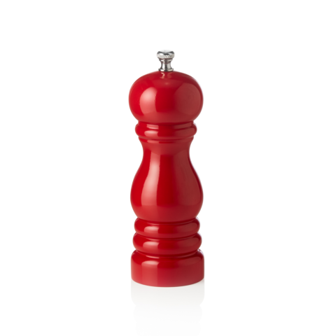 Pfeffermühle mit Keramikmahlwerk CLASSIC MILL, Höhe 15 cm, rot glänzend, Holz