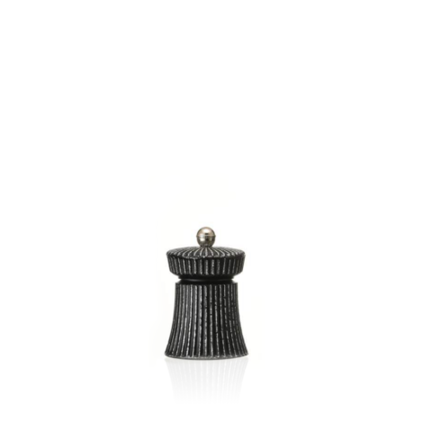 Pfeffermühle mit Carbonstahl Mahlwerk IRON CRUSH, Höhe 9,5 cm, schwarz/weiß, Gusseisen