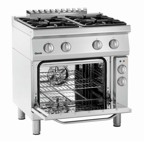 Bartscher Gasherd 4 Flammen , B 800 mm, 18,2 kW-Gastro-Germany