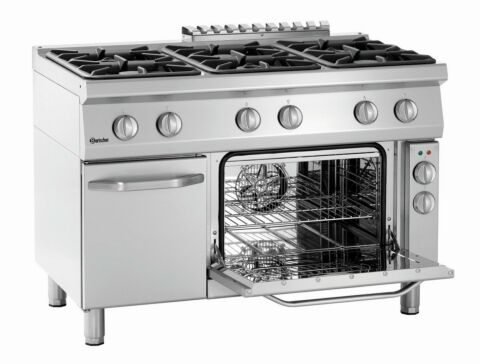 Bartscher Gasherd 6 Flammen , B 1200 mm, 27,3 kW-Gastro-Germany
