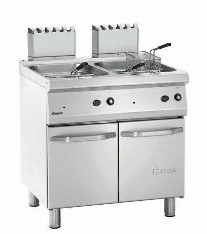Bartscher Gas-Standfritteuse, 15+15 Liter, 30kW, 800x700x850mm-Gastro-Germany