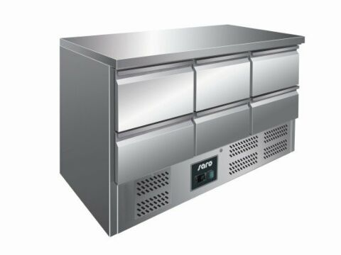 SARO Kühltisch mit Schubladen VIVIA S 903 S/S TOP - 6 x 1/2 GN-Gastro-Germany