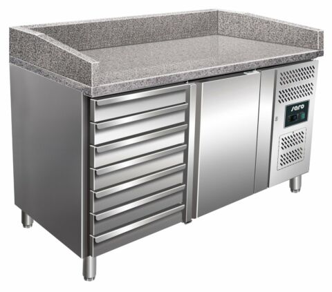 SARO Pizzatisch PZ1610TN, 1 Tür, 6 Schubladen , Breite 1515mm