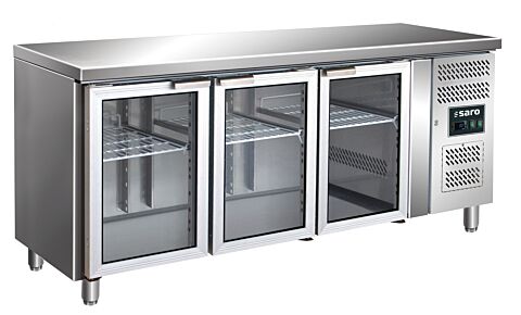 SARO Kühltisch mit 3 Glastüren, GN 3100 TNG