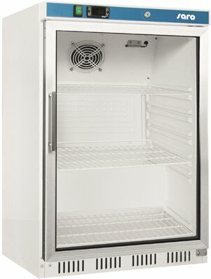 SARO Getränkekühlschrank mit Werbetafel - schmal, Modell DK 134