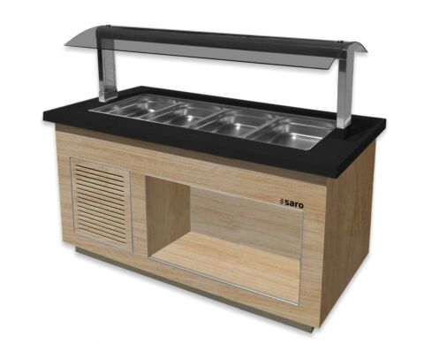 SARO Heißes Buffet für 4x 1/1 GN, PREMIUM LINE SB-H170 OAK