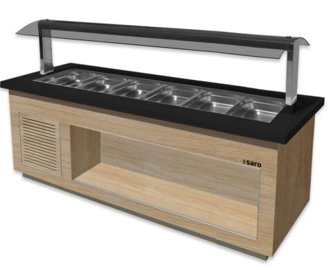 SARO Salatbar für 6x 1/1 GN, PREMIUM LINE SB-K230 OAK