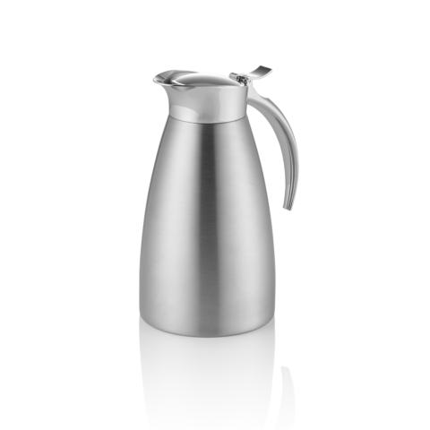 Isolierkanne, 0,6 Liter, Ø 10,5 cm, Höhe 19,5 cm, Chromnickelstahl 18/8