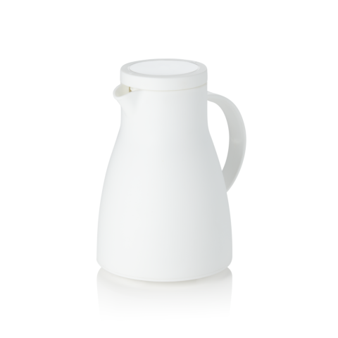 Isolierkanne, 0,7 Liter, Ø 12,5 cm, Höhe 19,5 cm, weiß, Polypropylen