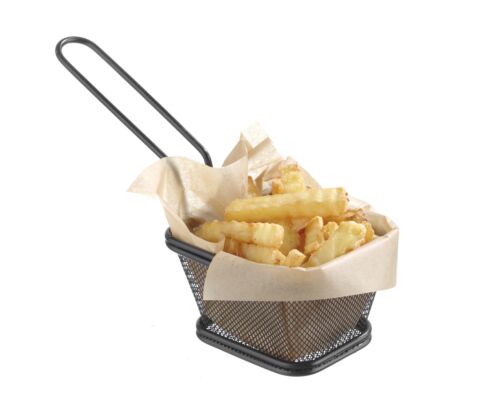 HENDI Frittierkorb schwarz stapelbar 130x110x80mm