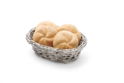 Brotkorb oval 190x120x60mm grau PP