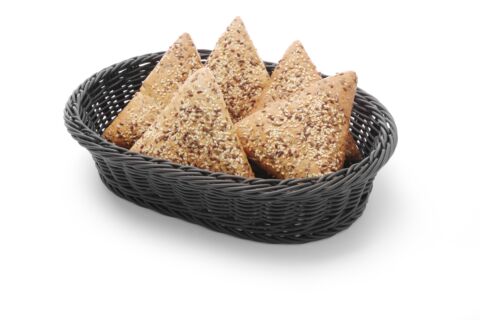 Brotkorb oval 320x230x70mm schwarz PP