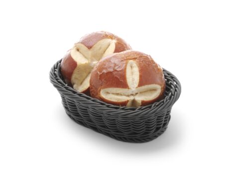 Brotkorb oval 250x190x65mm schwarz PP