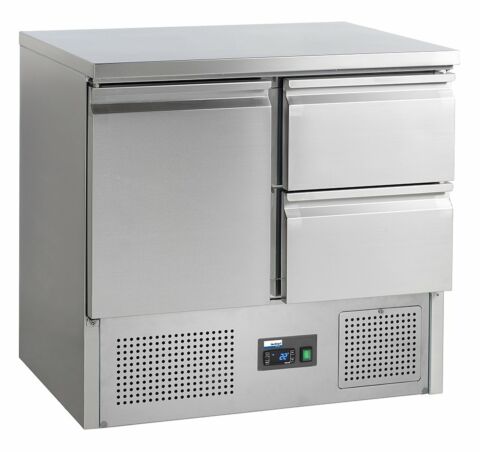 COOL-LINE Universalkühltisch KT 9 1T-2Z,1 Tür, 2x 1/2 Schubladen