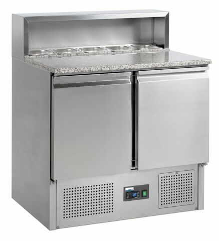 COOL-LINE Pizzatisch PT 9 mit Granit, 5x GN 1/6