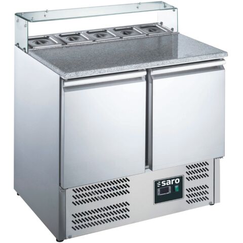 SARO Pizzatisch EPS900 mit Glsaufsatz Breite 900mm