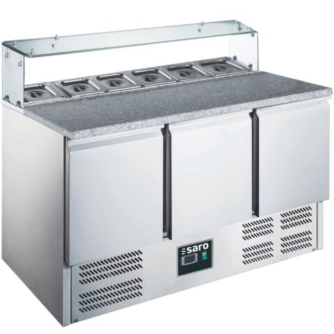 SARO Pizzatisch mit Glasaufsatz, Modell EPS 903 G