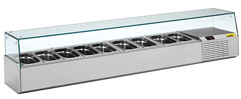 NORDCAP Pizzakühltisch-Aufsatz A2020 für 9x GN1/4, Breite 2020mm