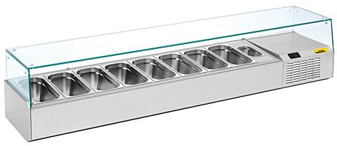 NORDCAP Pizzakühltisch-Aufsatz A2020 für 8x GN1/3, Breite 2020mm