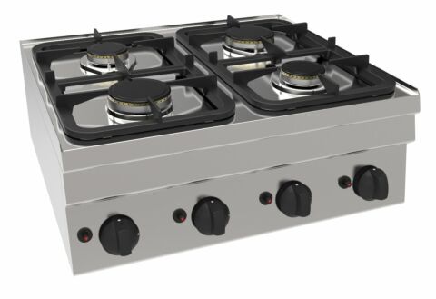 NordCap Gasherd GH6 / 4FLT, 4 Brenner 13,2kW