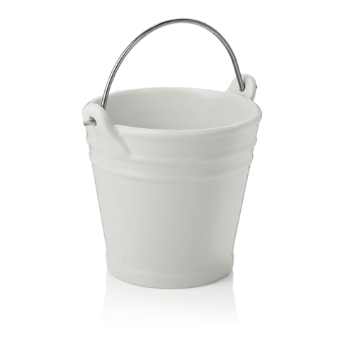 Tischrestebehälter, 450 ml, Ø 10,5 cm, Porzellan, Edelstahl