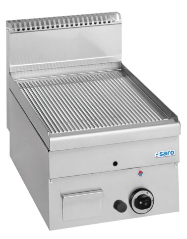 SARO Auftisch Gasgrillplatte GFT46R gerillt 400x600 
