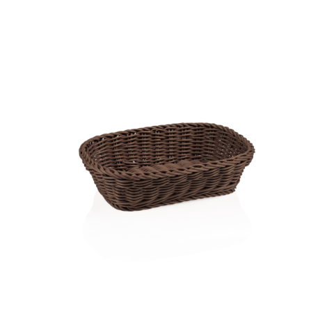 Korb WEAVER PRO Tischkörbe, 26,5 x 19 x 7 cm, braun, Polypropylen