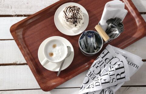 Serviertablett Woodform 370x530 mm Mahagoni Antirutsch