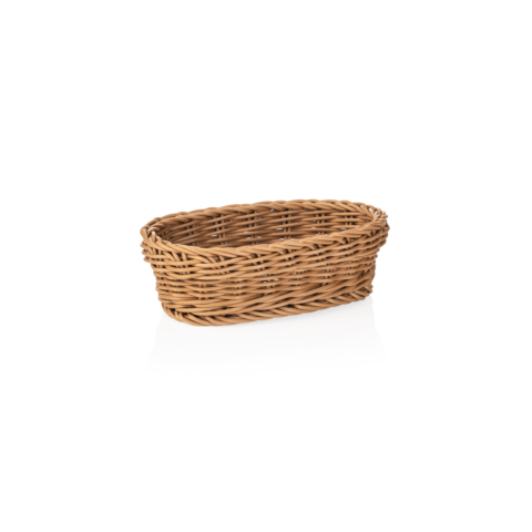 Korb WEAVER PRO Tischkörbe, 19 x 12 x 6 cm, oval, beige, Polypropylen