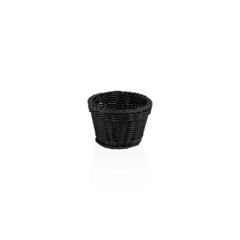 Korb WEAVER PRO Tischkörbe, Ø 13 cm, Höhe 10 cm, oval, schwarz, Polypropylen