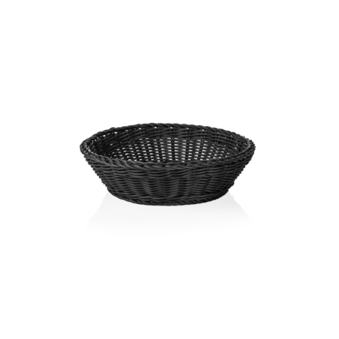 Korb WEAVER PRO Tischkörbe, Ø 29 cm, Höhe 7 cm, schwarz, Polypropylen