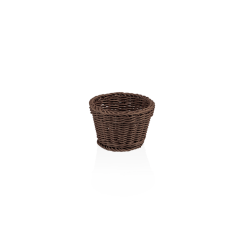 Korb WEAVER PRO Tischkörbe, Ø 13 cm, Höhe 10 cm, oval, braun, Polypropylen
