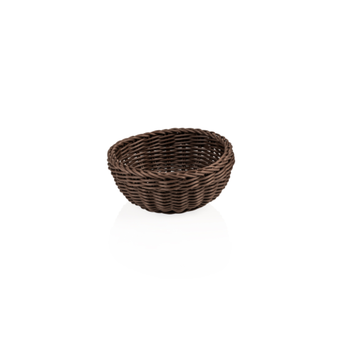 Korb WEAVER PRO Tischkörbe, Ø 20 cm, Höhe 8 cm, braun, Polypropylen