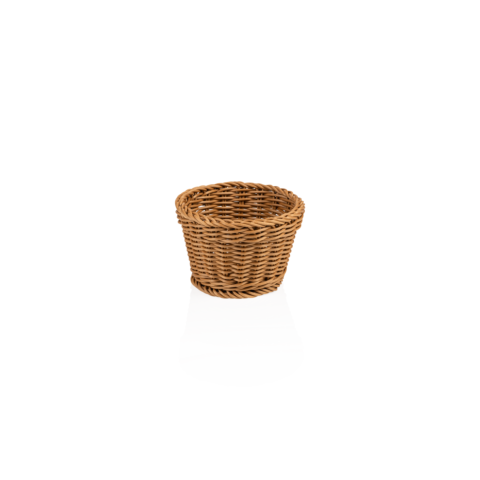 Korb WEAVER PRO Tischkörbe, Ø 13 cm, Höhe 10 cm, oval, beige, Polypropylen